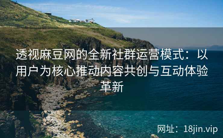 透视麻豆网的全新社群运营模式：以用户为核心推动内容共创与互动体验革新