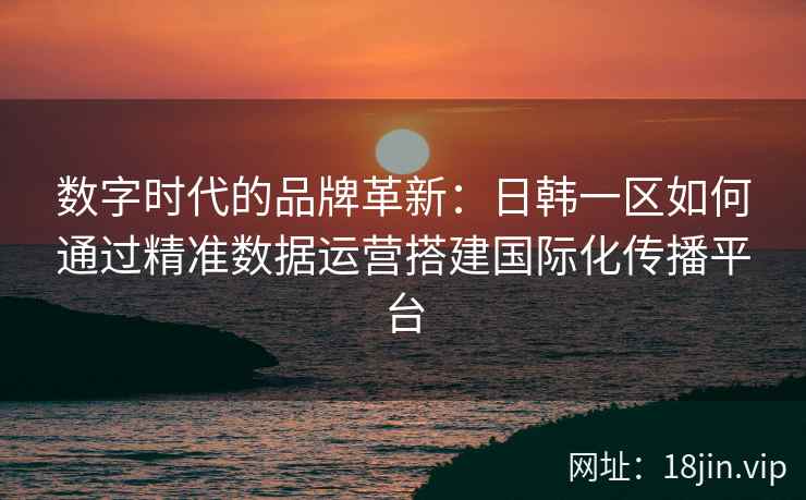 数字时代的品牌革新：日韩一区如何通过精准数据运营搭建国际化传播平台